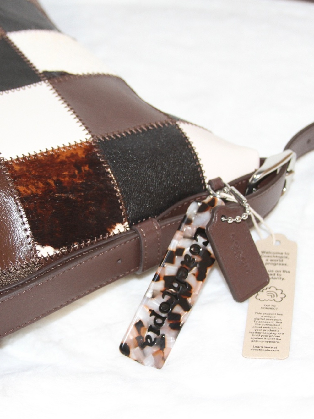 NWT COACH Coachtopia Alter Ego Slouchy Shoulder Bag Cow Patchwork Leather - Picture 6 of 7